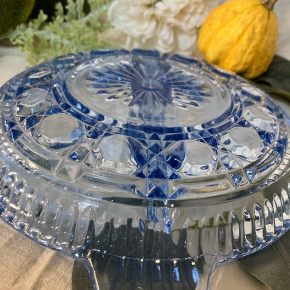 Indiana Glass Blue Divided Relish Dish - Picture 4 of 4
